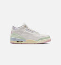 Air Jordan 3 Retro Sail and Jade Aura - 男款生活方式运动鞋（帆布白/翡翠晦光/晦光灰/冒柜舔红）