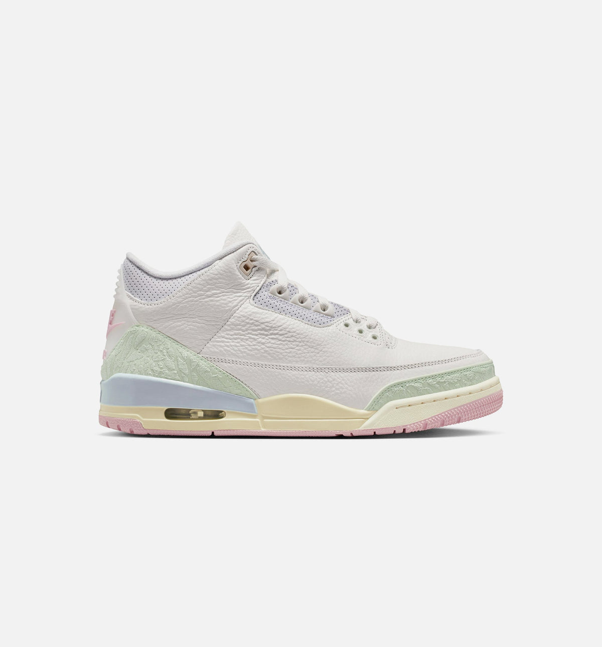 Air Jordan 3 Retro Sail and Jade Aura - 男款生活方式运动鞋（帆布白/翡翠晦光/晦光灰/冒柜舔红）