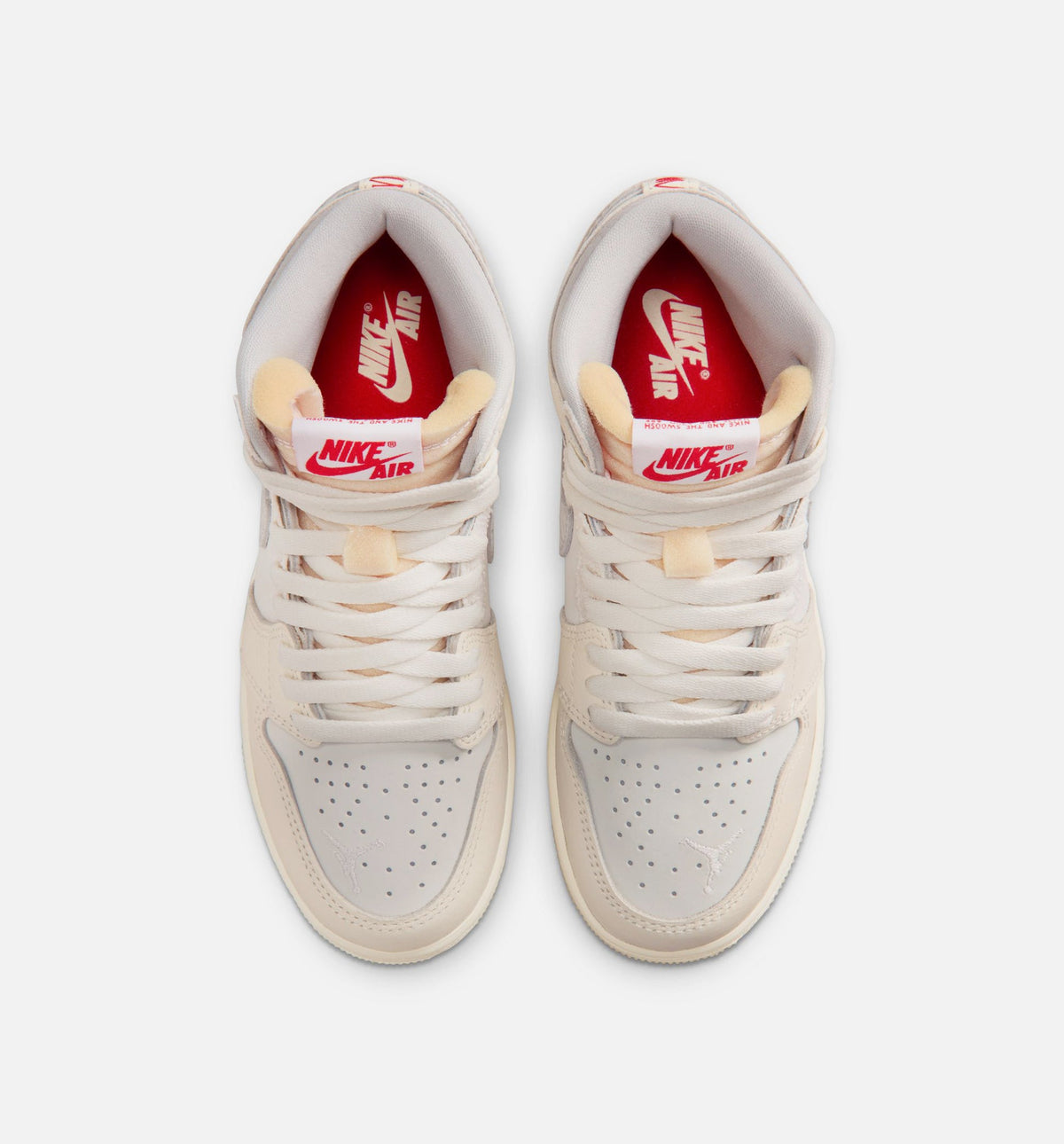 Air Jordan 1 Retro High OG Sail - 青少年生活方式运动鞋（帆布白/大学红/淡象牙/源奴奶白/幻影白）