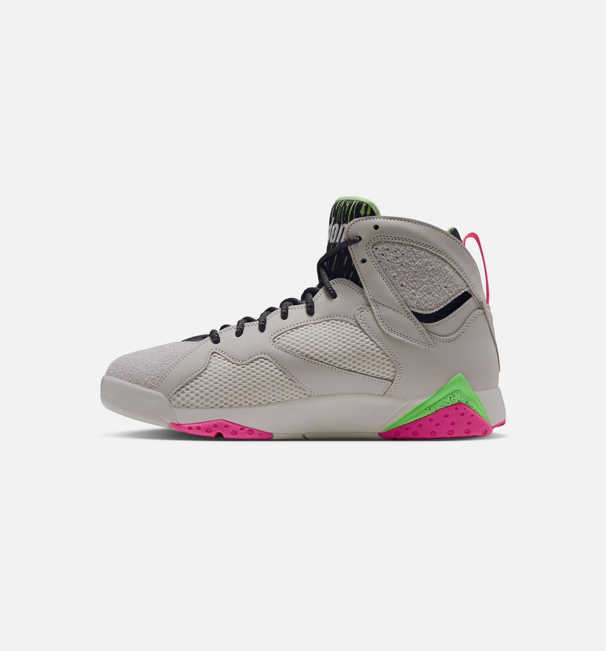 Air Jordan 7 Retro Tennis Day - 男款生活方式运动鞋（幻灵白/选手黄绿/粉红烁烁/深灰）