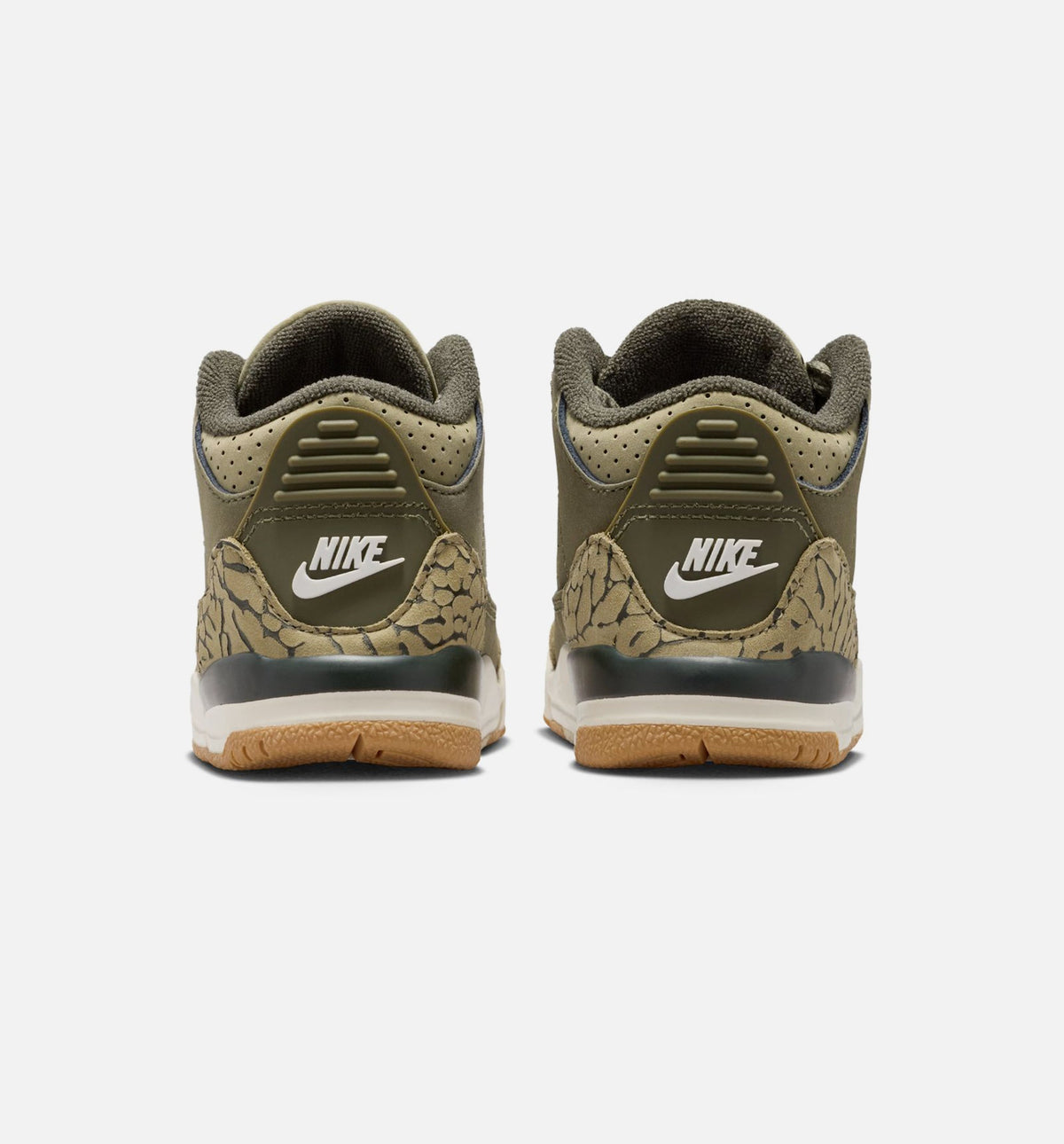 Air Jordan 3 Retro Medium Olive - 婴幼儿生活方式运动鞋（中橄榄绿/巫杆森综/中性橄榄/帆布白）