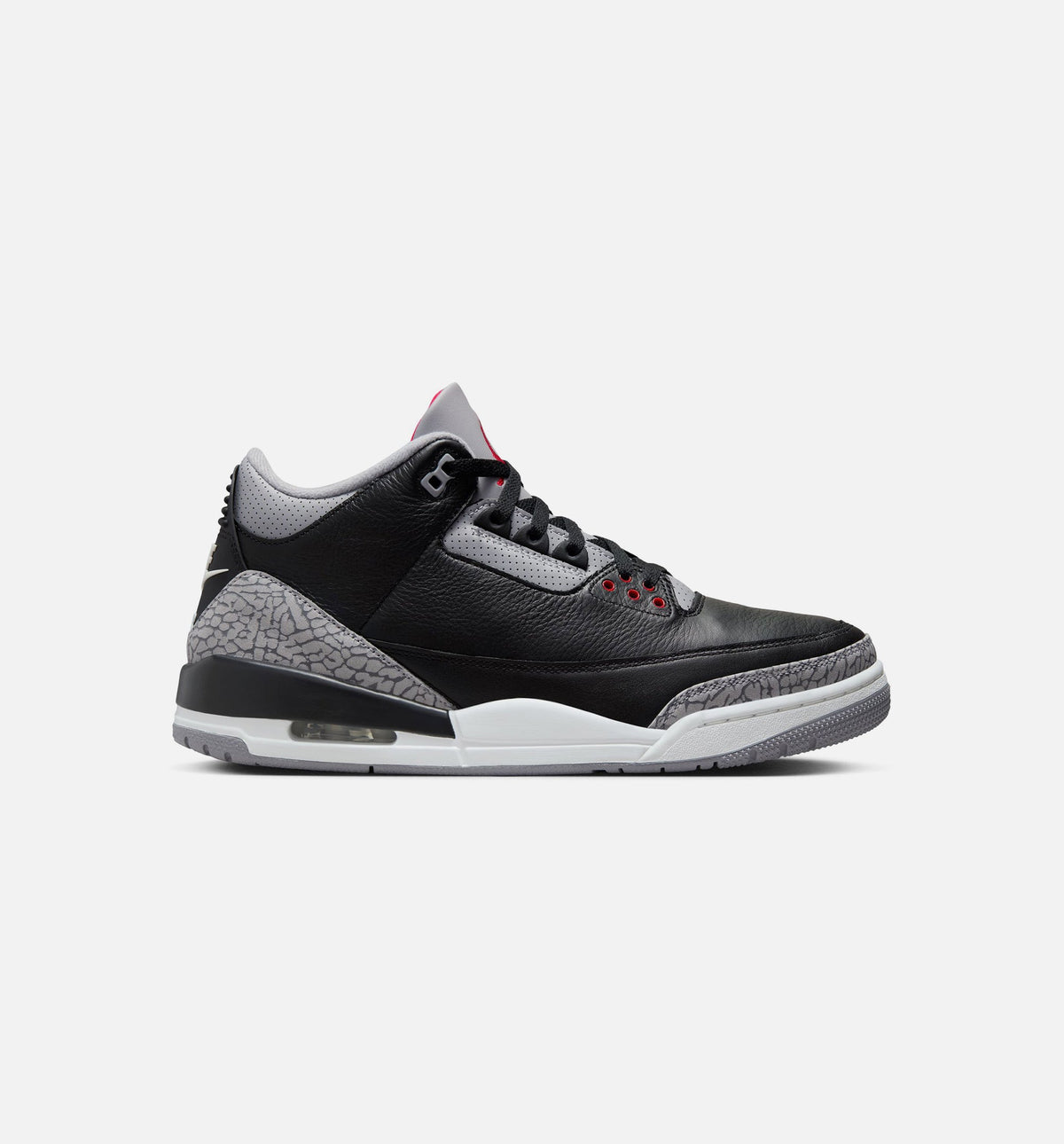 Air Jordan 3 Retro Black Cement - 男款生活方式运动鞋（黑/火焰红/水泥灰/峰白）