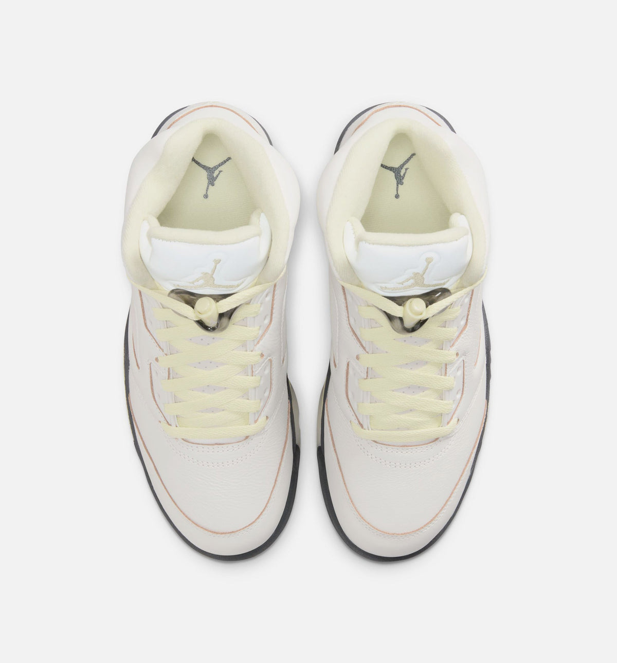 Air Jordan 5 Retro Luminous Green and Sail - 女款生活方式运动鞋（帆布白/荧光绿/深灰）