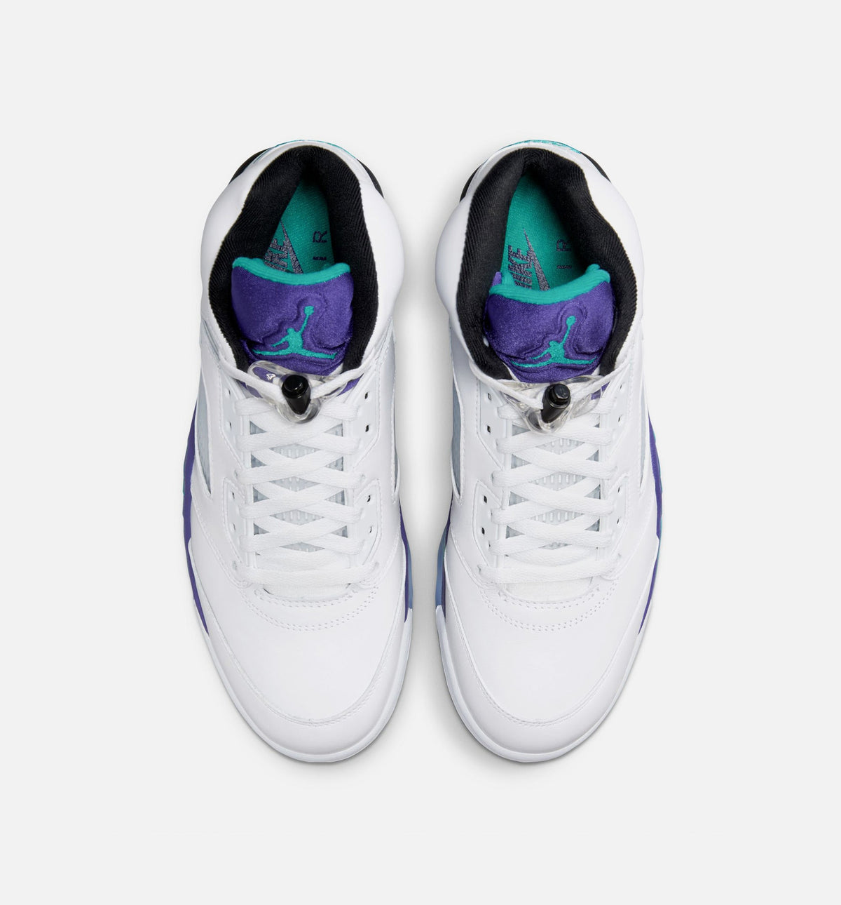 Air Jordan 5 Retro Grape 男款生活方式运动鞋 - 白色/新绿/葡萄冰/黑色