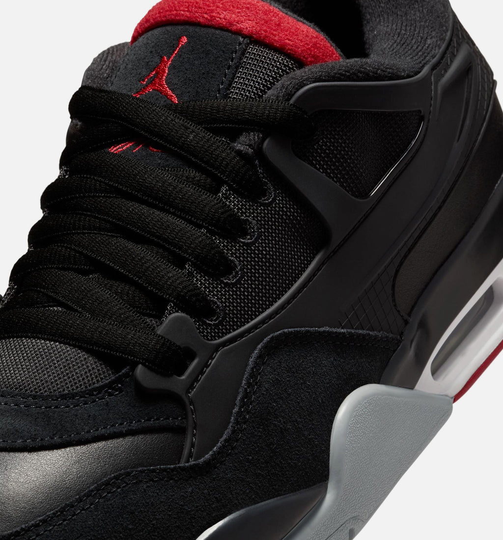 Air Jordan 4 RM 男款生活方式运动鞋 - 黑色/狼灰/白色/校服红