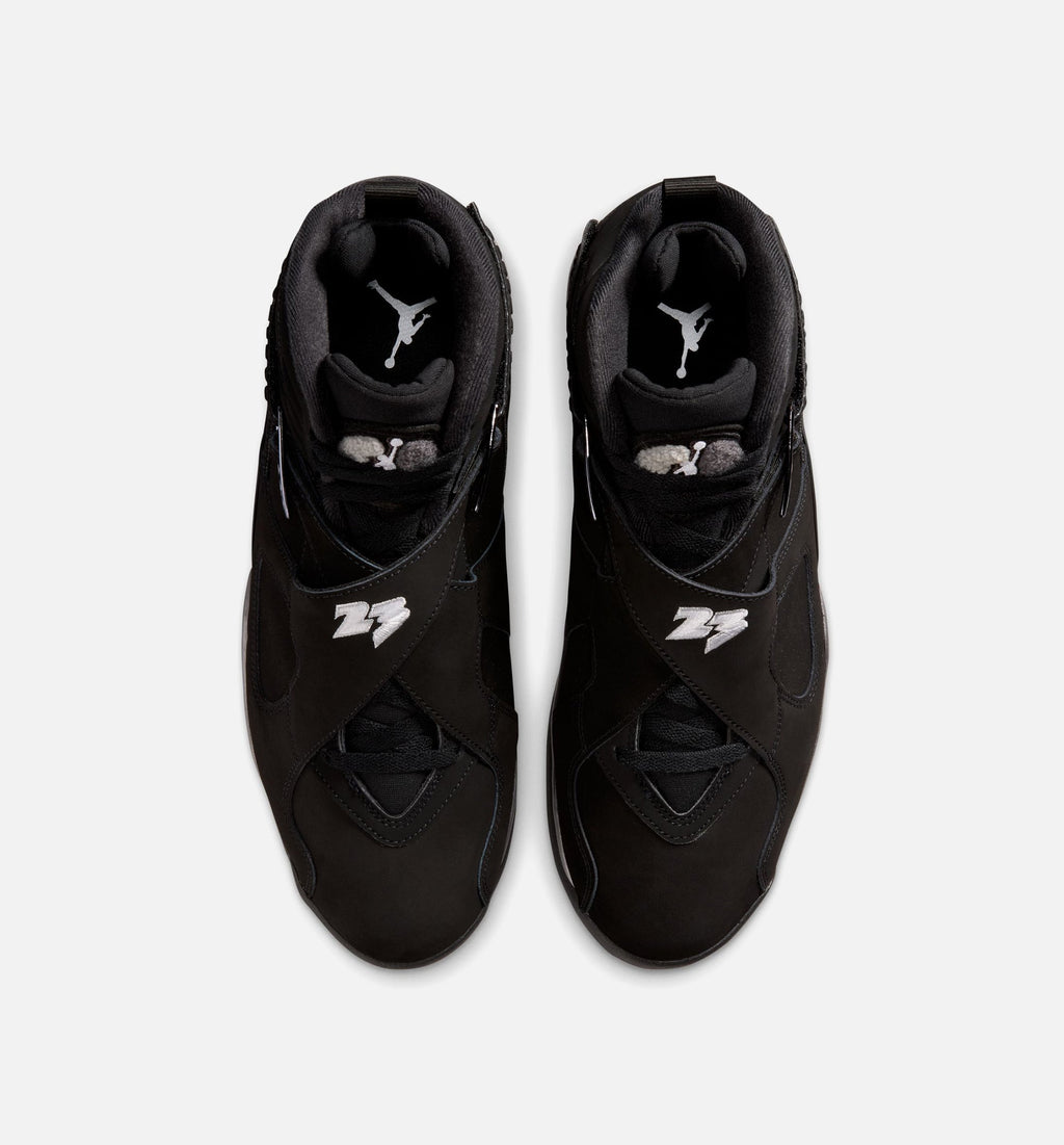Air Jordan 8 Retro Chrome Black And Light Graphite 男款生活方式运动鞋 - 黑色/白色/淡石墨