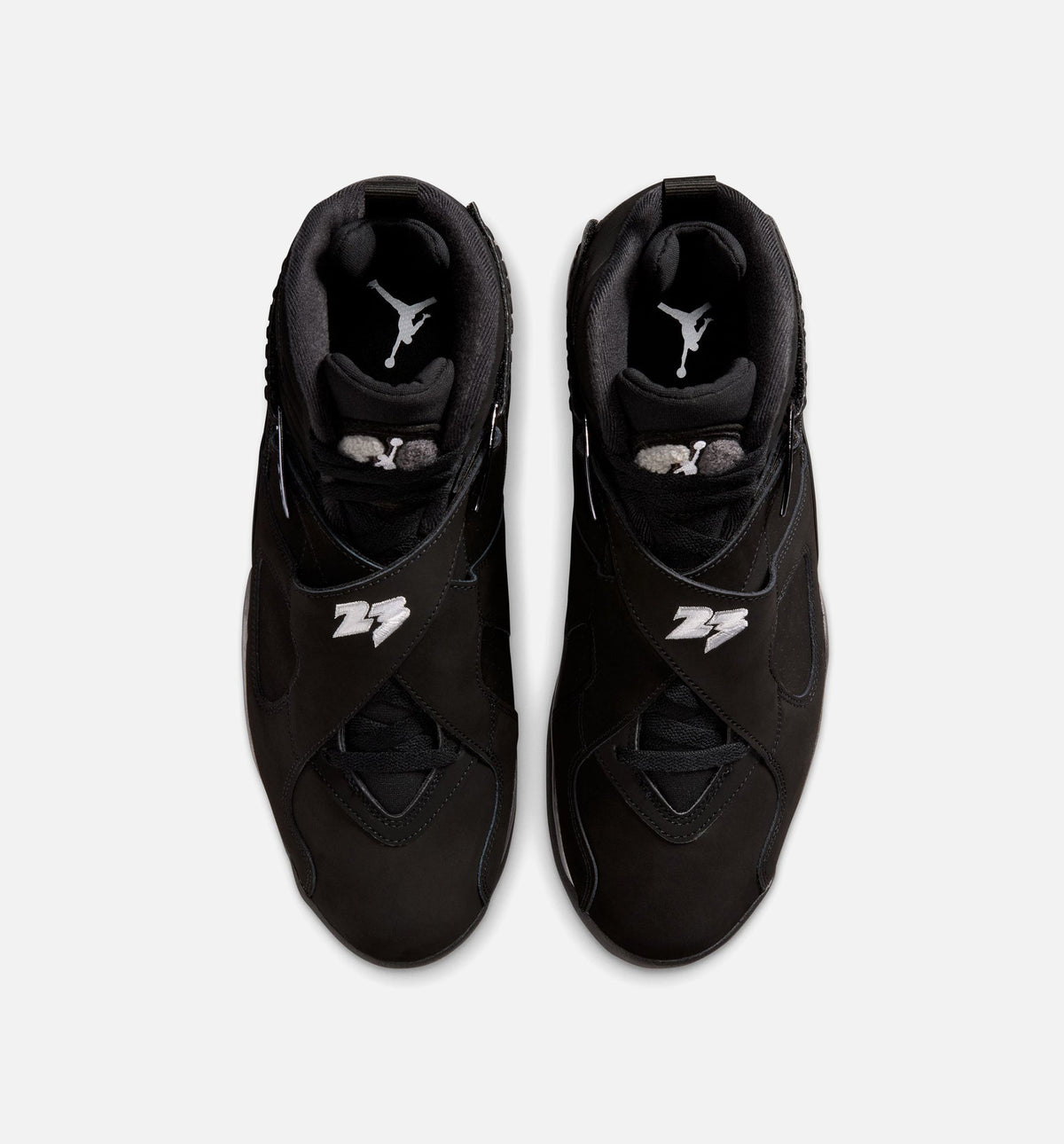 Air Jordan 8 Retro Chrome Black And Light Graphite 男款生活方式运动鞋 - 黑色/白色/淡石墨