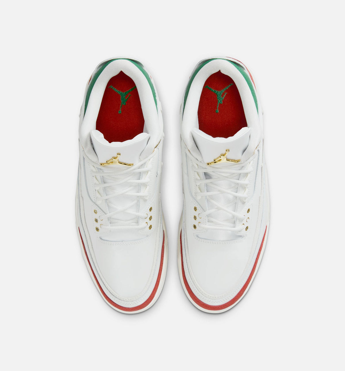 Air Jordan 3 Retro El Vuelo - 男款生活方式运动鞋（峰白/松林绿/龙红/金属金）