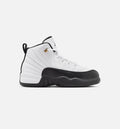 Air Jordan 12 Retro Taxi 学前儿童生活方式运动鞋 - 白色/黑色/出租车黄