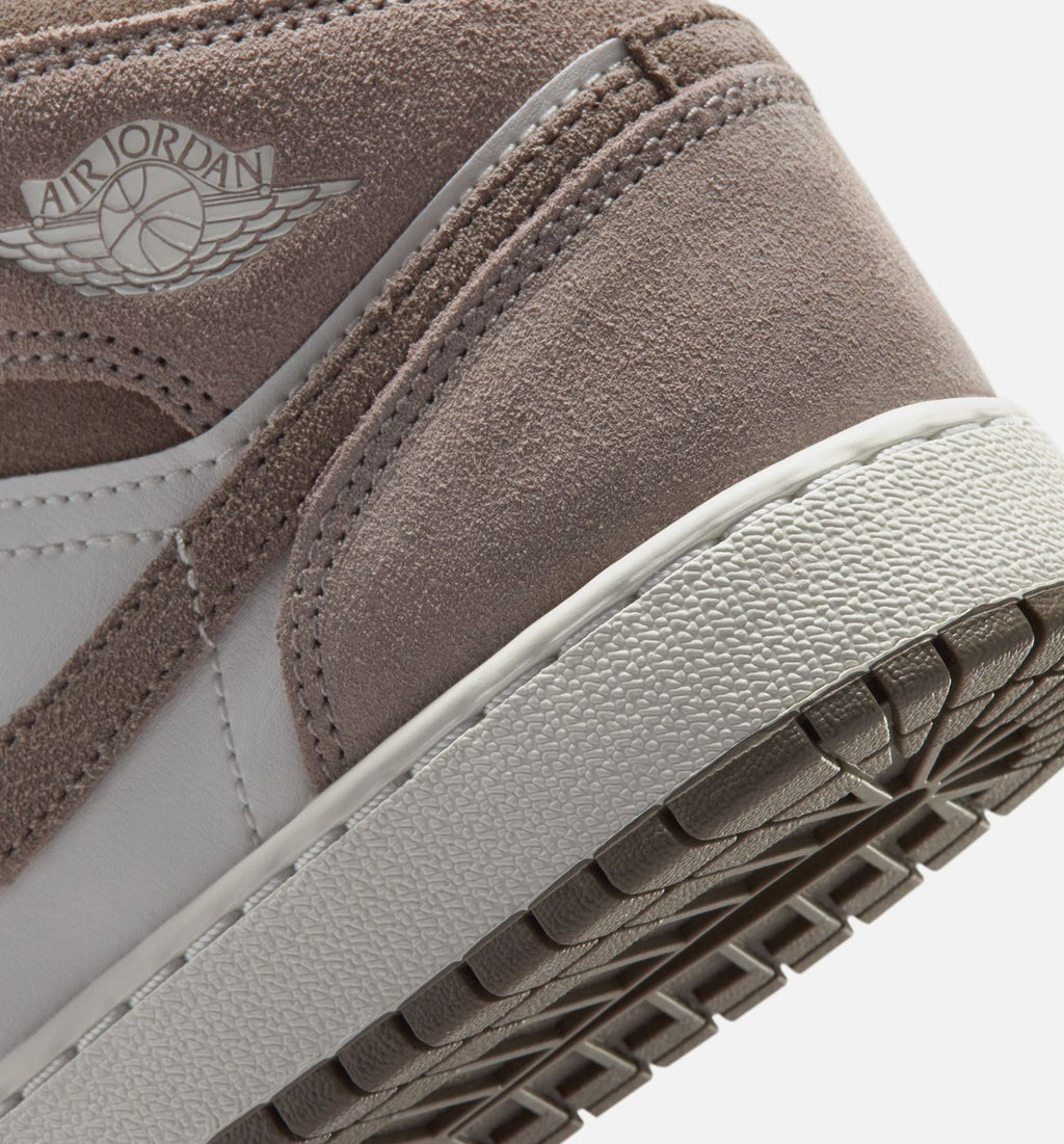 Air Jordan 1 Mid - 青少年生活方式运动鞋（谜石色/橄榄灰/峰白）