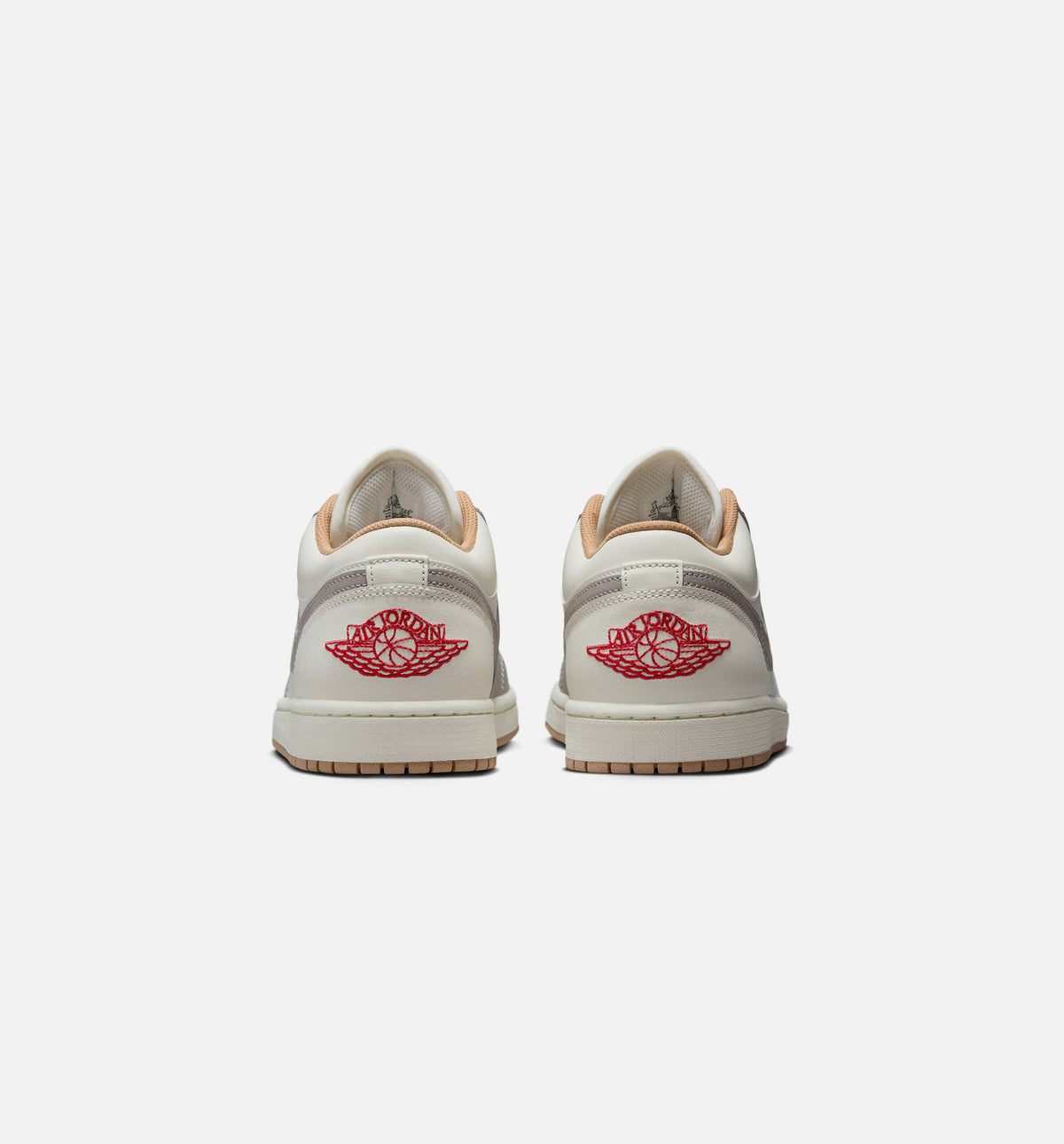 Air Jordan 1 Low - 男款生活方式运动鞋（帆布白/火焰红/学院灰/麻黄）