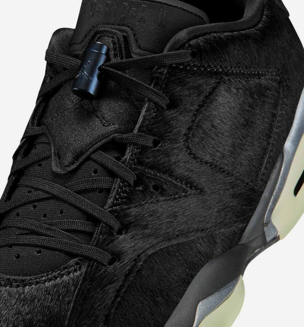 Air Jordan 6 Retro Low Blackout 女款生活方式运动鞋 - 全黑
