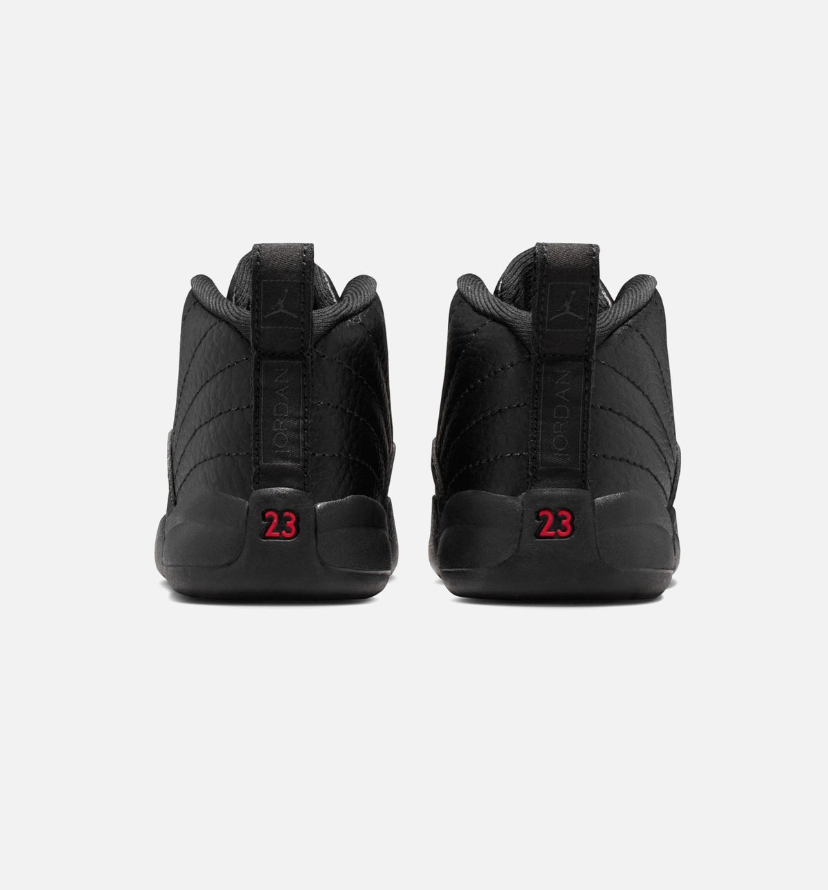 Air Jordan 12 Retro Bloodline 婴幼儿生活方式运动鞋 - 黑色/校服红