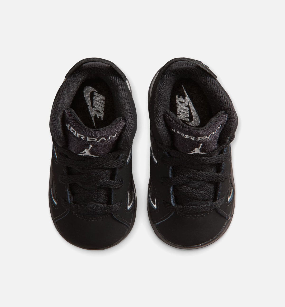 Air Jordan 6 Cap & Gown 婴幼儿生活方式运动鞋 - 黑色/反光银/黑色