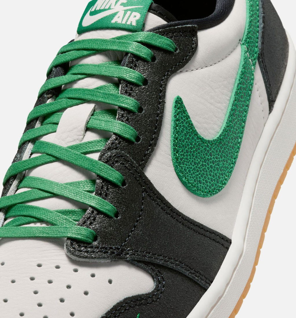 Air Jordan 1 Retro Low OG Phantom and Pine Green - 男款生活方式运动鞋（幻影白/松绣绿/黑）