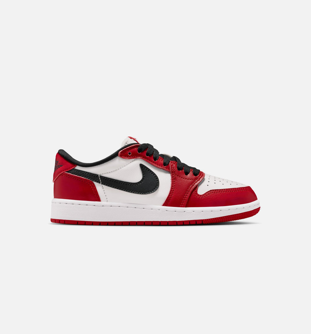 Air Jordan 1 Retro Low OG Chicago - 青少年生活方式运动鞋（红/黑/峰白）