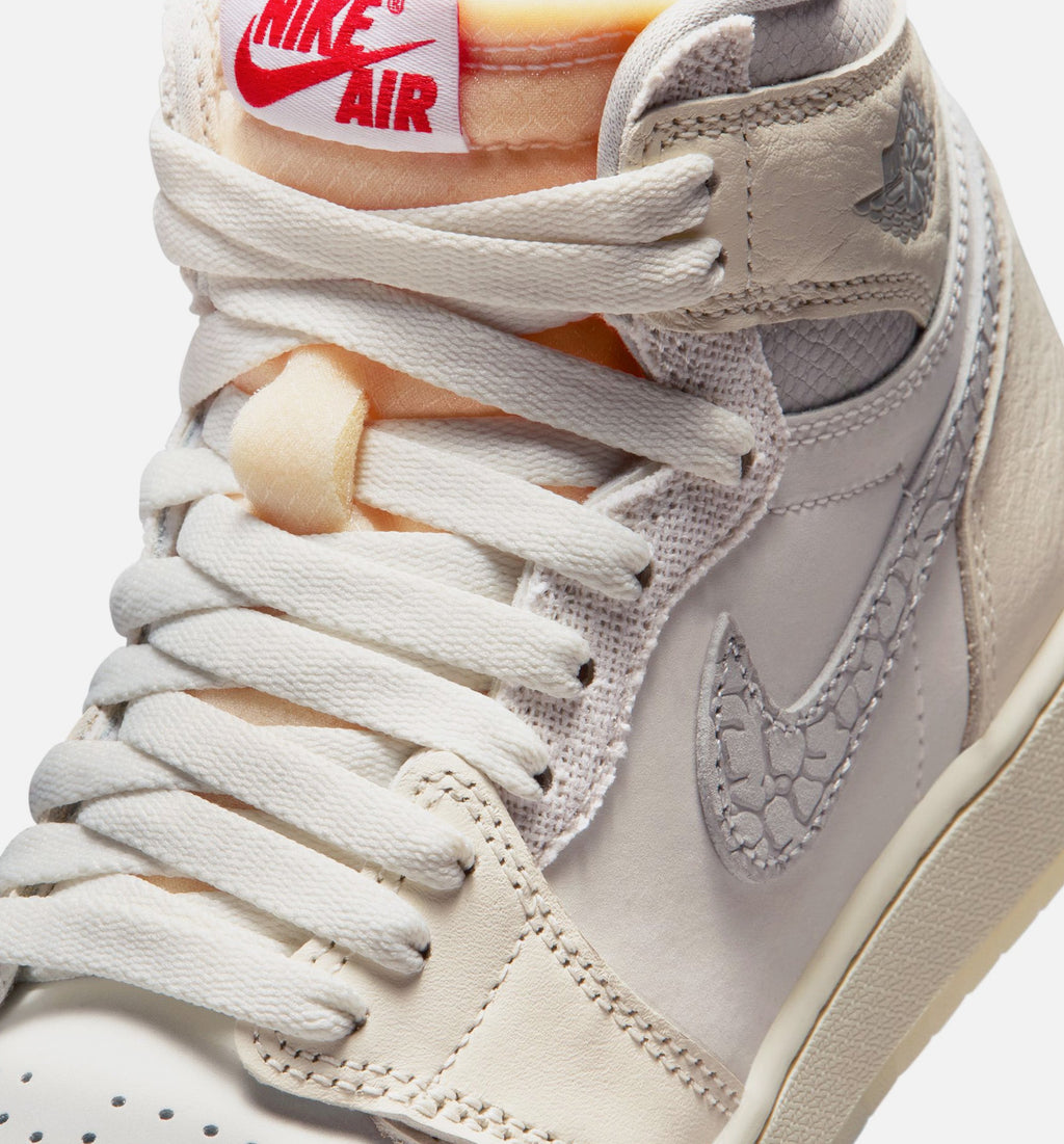 Air Jordan 1 Retro High OG Sail - 青少年生活方式运动鞋（帆布白/大学红/淡象牙/源奴奶白/幻影白）