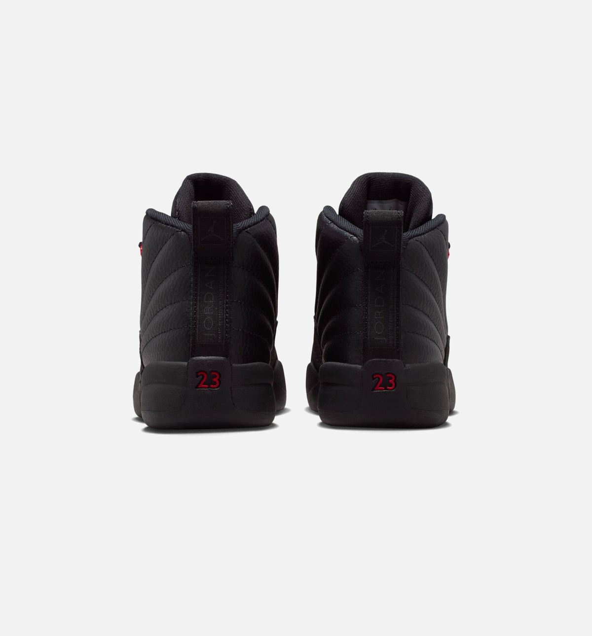 Air Jordan 12 Retro Bloodline 学前儿童生活方式运动鞋 - 黑色/校服红