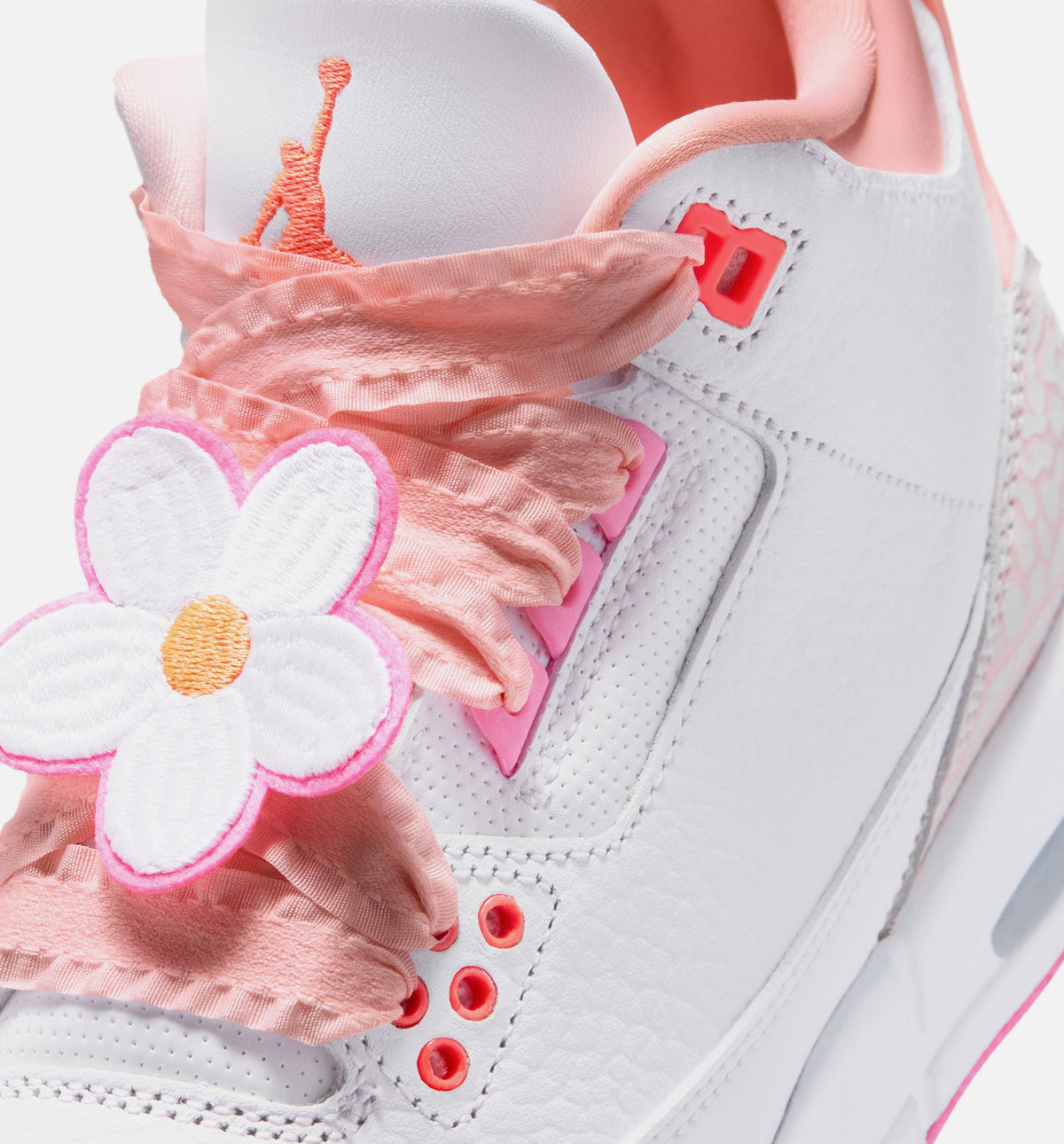 Air Jordan 3 Retro Spring Flowers - 青少年生活方式运动鞋（珍珠粉/粉花红/粉红发光/超烁橙）
