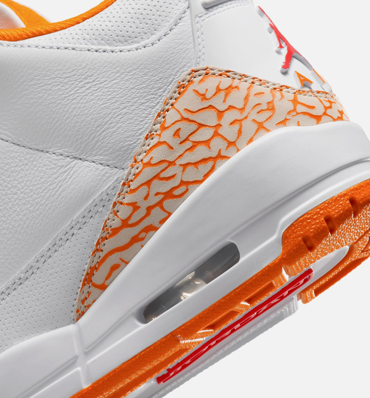 Air Jordan 3 Retro Orange Citrus - 女款生活方式运动鞋（白/多色）