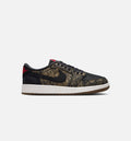 Air Jordan 1 Retro Low OG Laser - 青少年生活方式运动鞋（黑/红/峰白）