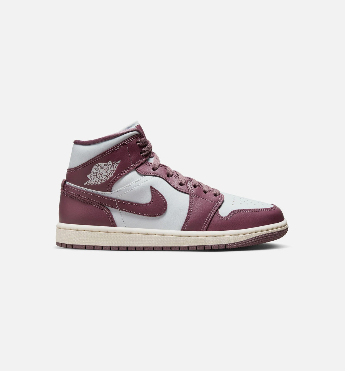 Air Jordan 1 Mid Sky J Mauve - 女款生活方式运动鞋（纯铂/天空J茅绳紫/帆布白）