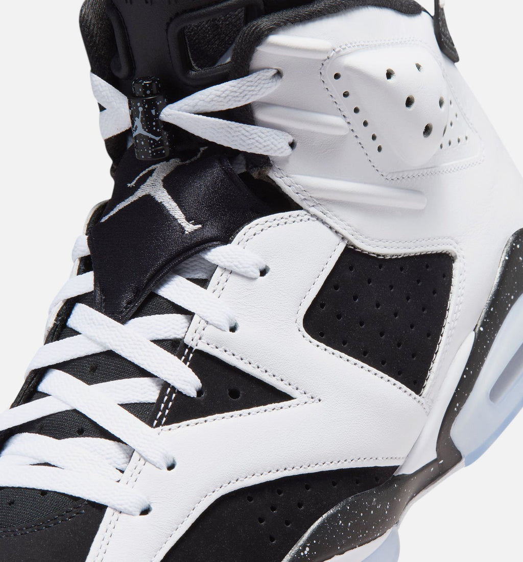 Air Jordan 6 Retro Black And White 男款生活方式运动鞋 - 黑色/白色