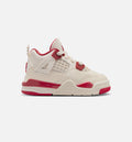 Air Jordan 4 Retro Valentine's Day 婴幼儿生活方式运动鞋 - 淡象牙/閅山红/激红