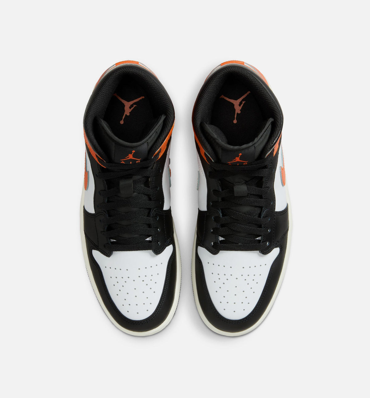 Air Jordan 1 Mid - 男款生活方式运动鞋（海星橙/白/帆布白/黑）