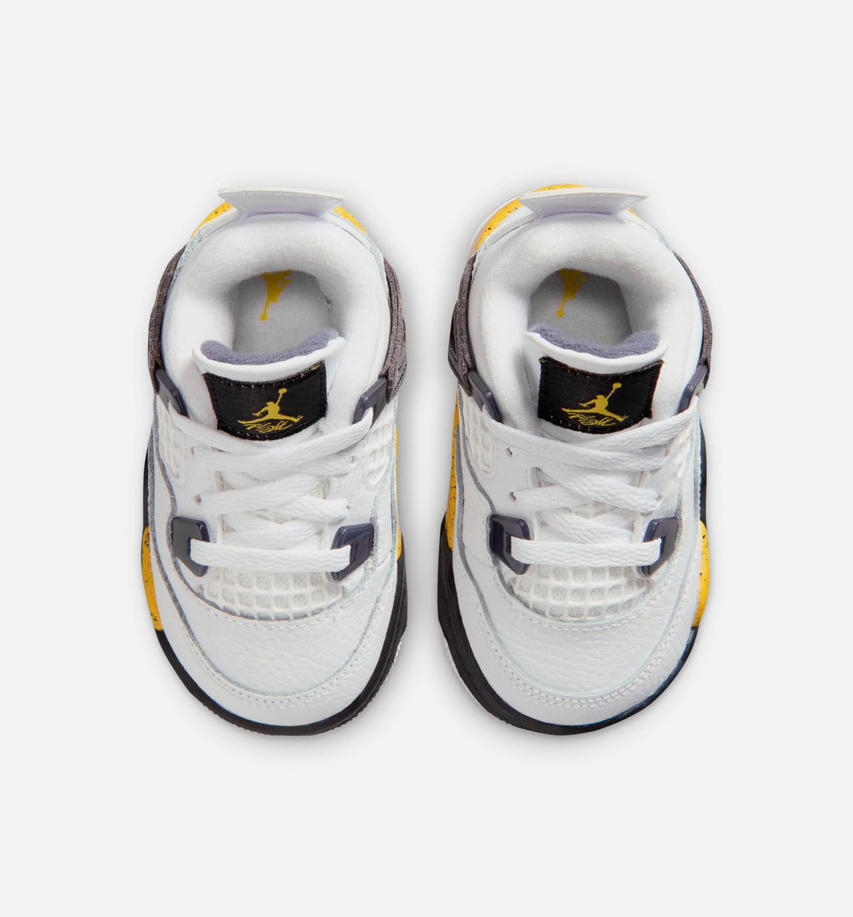 Air Jordan 4 Retro Rare Air Tour Yellow 婴幼儿生活方式运动鞋 - 白色/深蓝灰/黑色/巡回黄