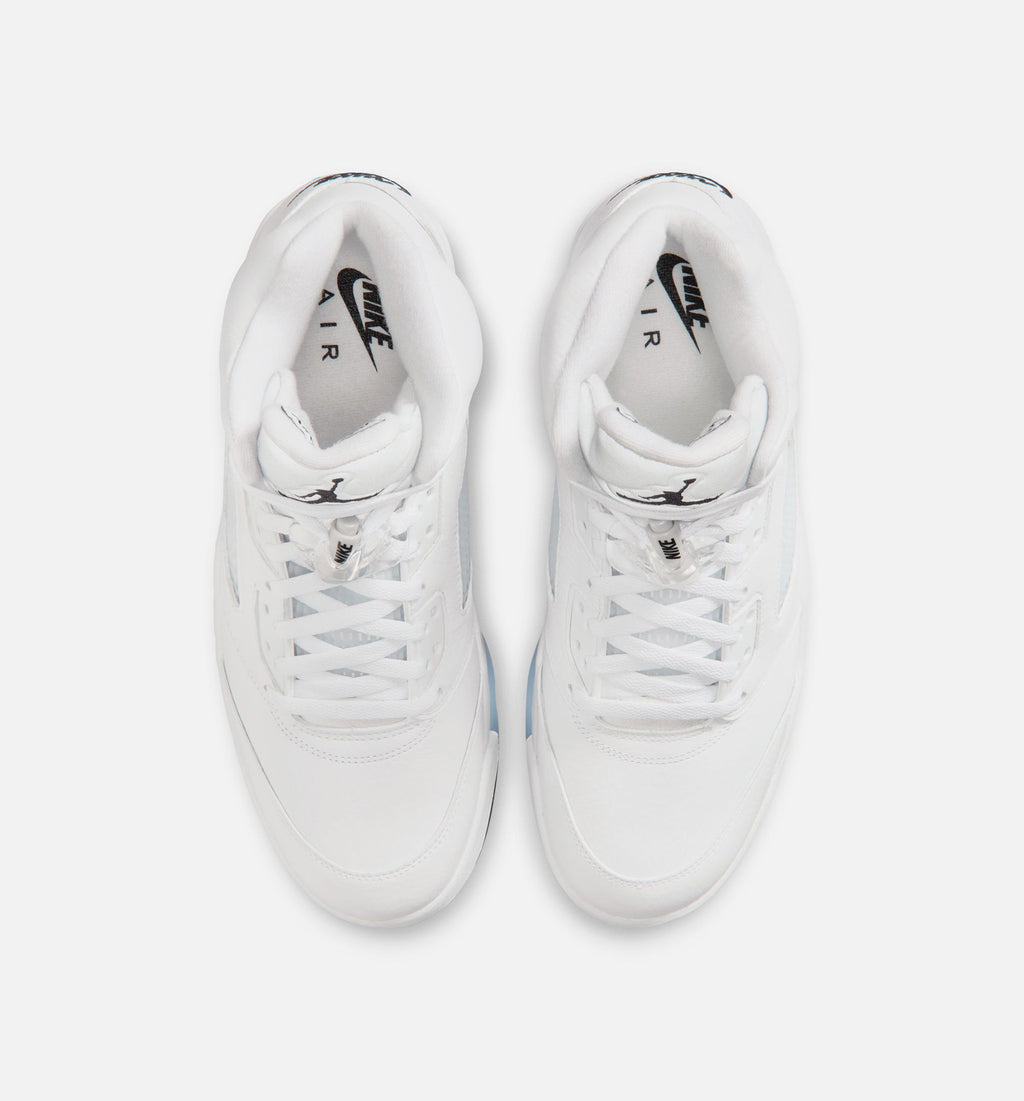 Air Jordan 5 Retro OG White Metallic 男款生活方式运动鞋 - 白色/金属银/黑色