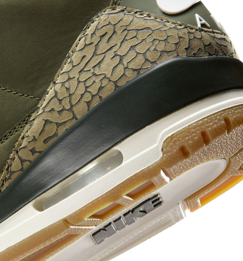 Air Jordan 3 Retro Medium Olive - 男款生活方式运动鞋（中橄榄绿/巫杆森综/中性橄榄/帆布白/火红）