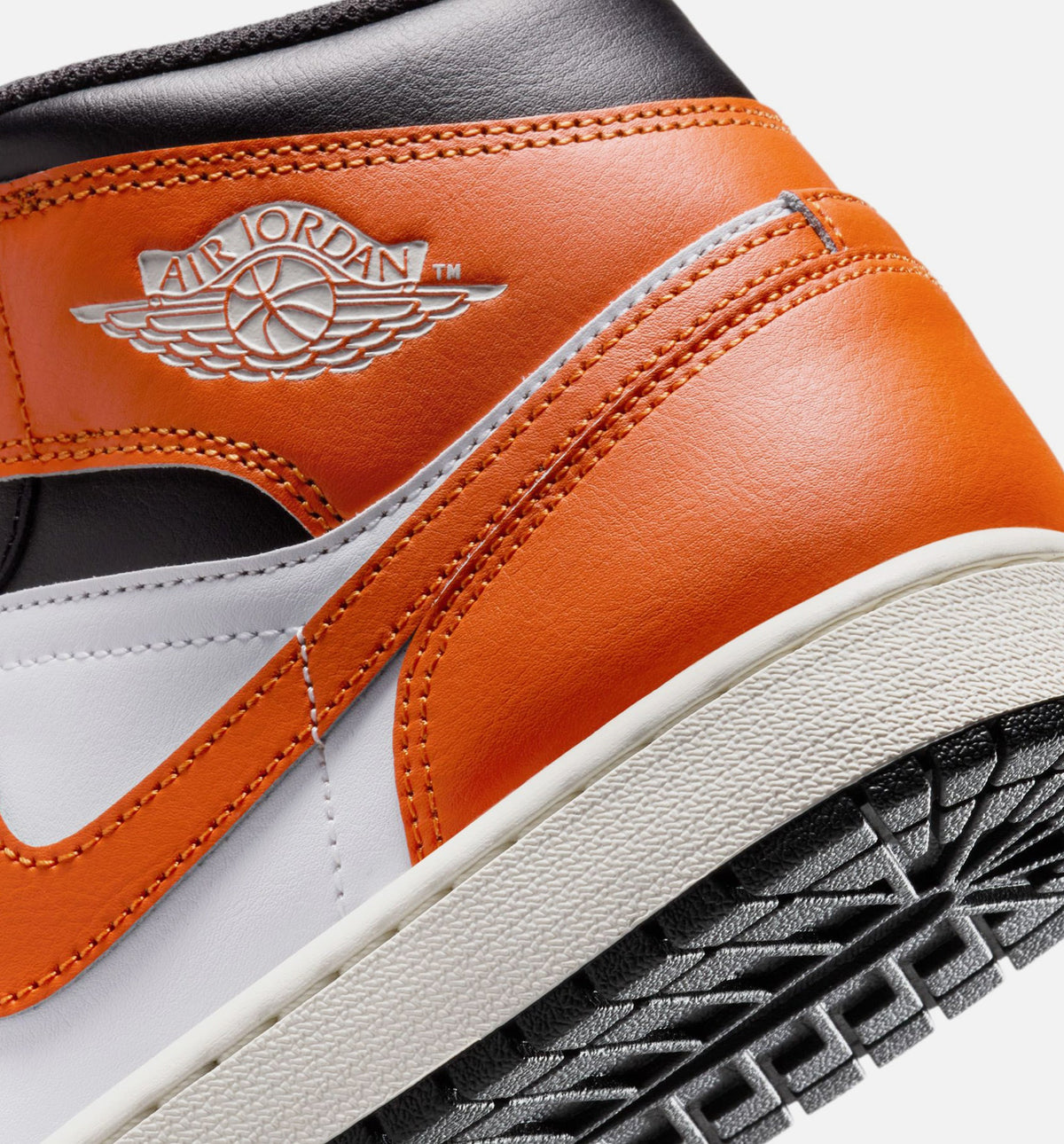 Air Jordan 1 Mid - 男款生活方式运动鞋（海星橙/白/帆布白/黑）