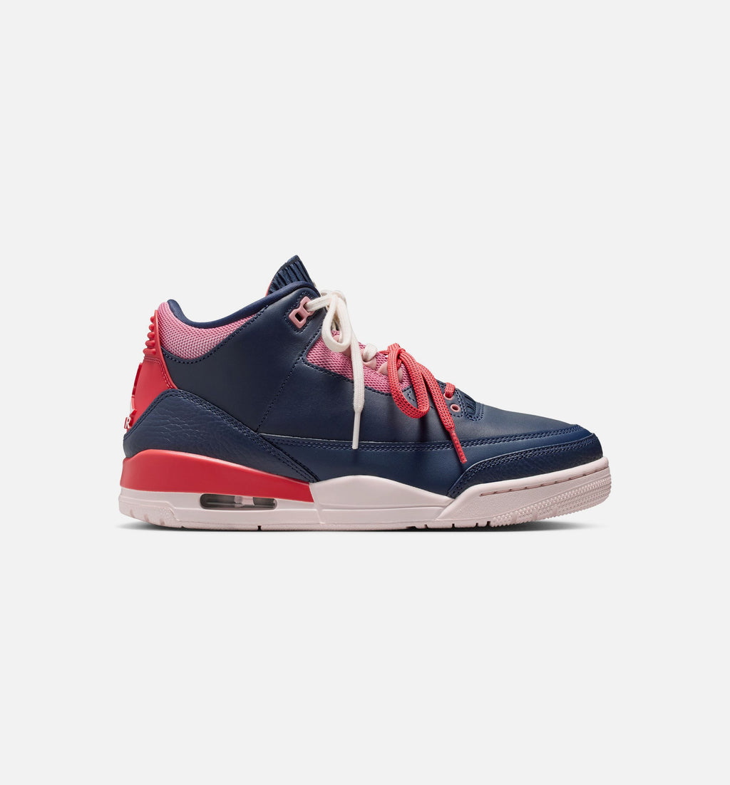 Air Jordan 3 Retro Sport Renaissance - 女款生活方式运动鞋（黑踽岩/粉笔白/赛道红）