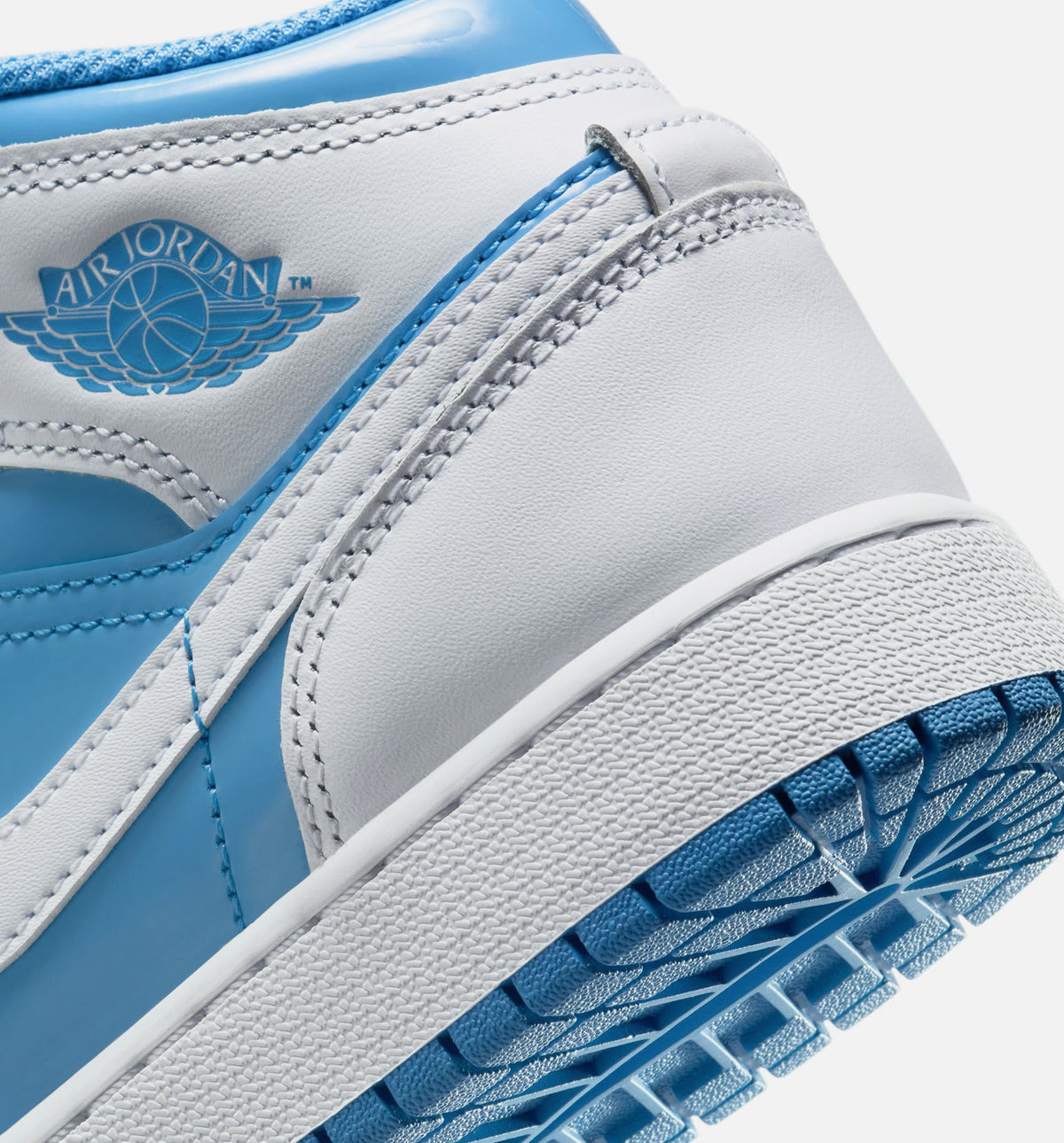 Air Jordan 1 Mid Legend Blue - 青少年生活方式运动鞋（白/传说蓝）