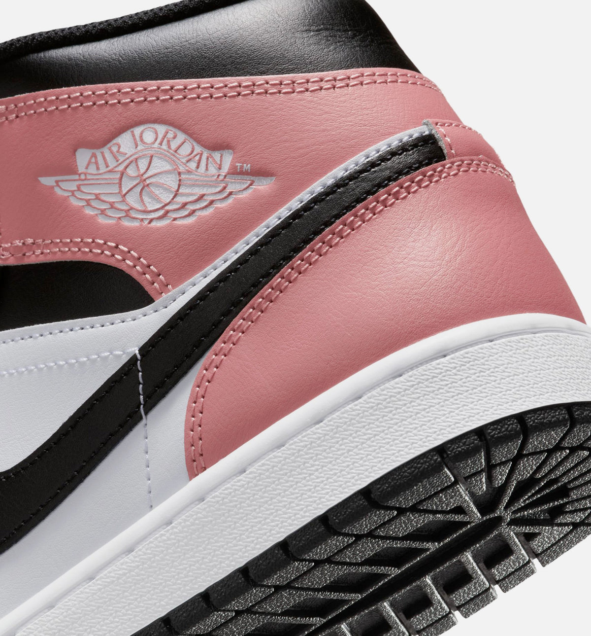 Air Jordan 1 Mid - 男款生活方式运动鞋（白/锈粉/黑）
