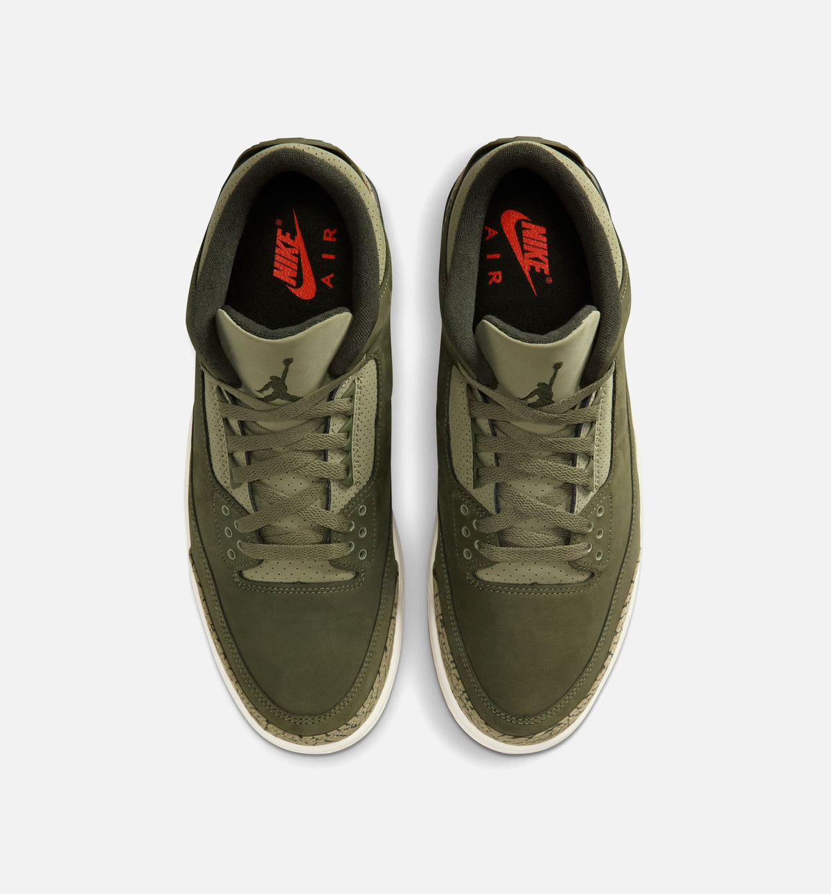 Air Jordan 3 Retro Medium Olive - 男款生活方式运动鞋（中橄榄绿/巫杆森综/中性橄榄/帆布白/火红）