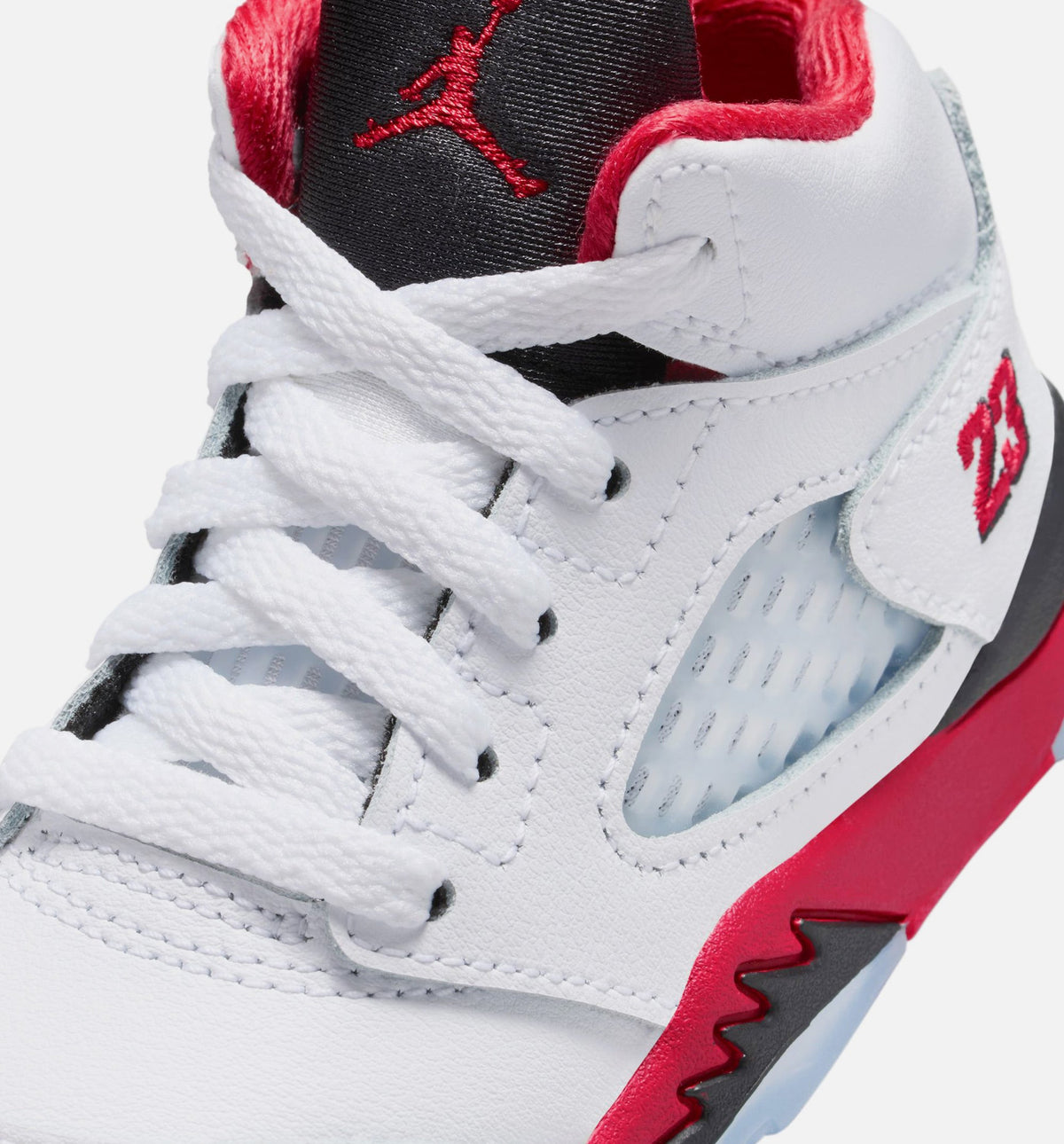 Air Jordan 5 Retro Fire Red 婴幼儿生活方式运动鞋 - 火焰红/白色