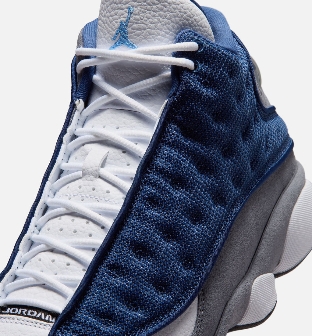 Air Jordan 13 Retro Navy And Flint Grey 男款生活方式运动鞋 - 深海蓝/学院蓝/燧石灰/白色