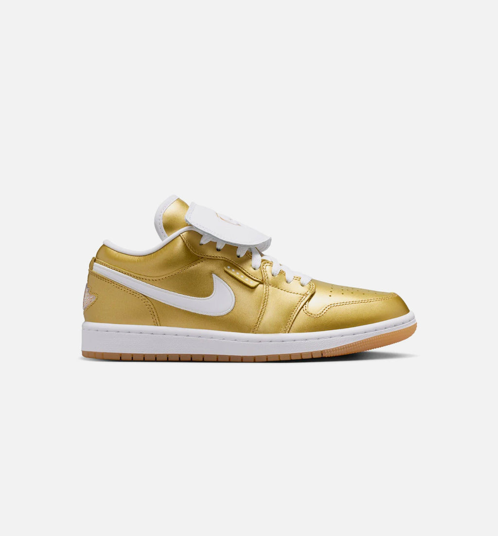 Air Jordan 1 Low - 女款生活方式运动鞋（金/白/橡皮黄）