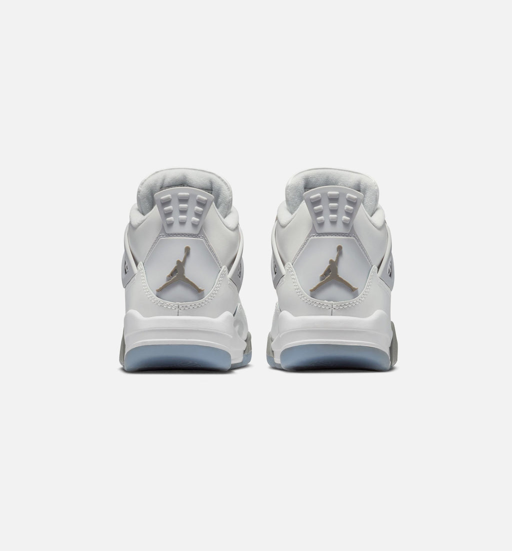 Air Jordan 4 Retro Blue Chill 小学生生活方式运动鞋 - 光子灰/冰蓝/铅灰/白色/蓝色淡