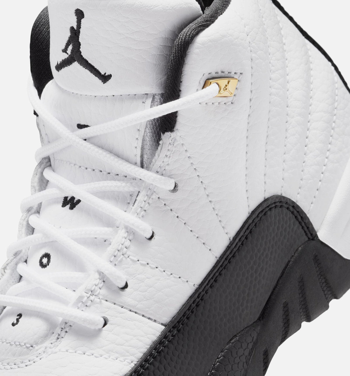 Air Jordan 12 Retro Taxi 学前儿童生活方式运动鞋 - 白色/黑色/出租车黄