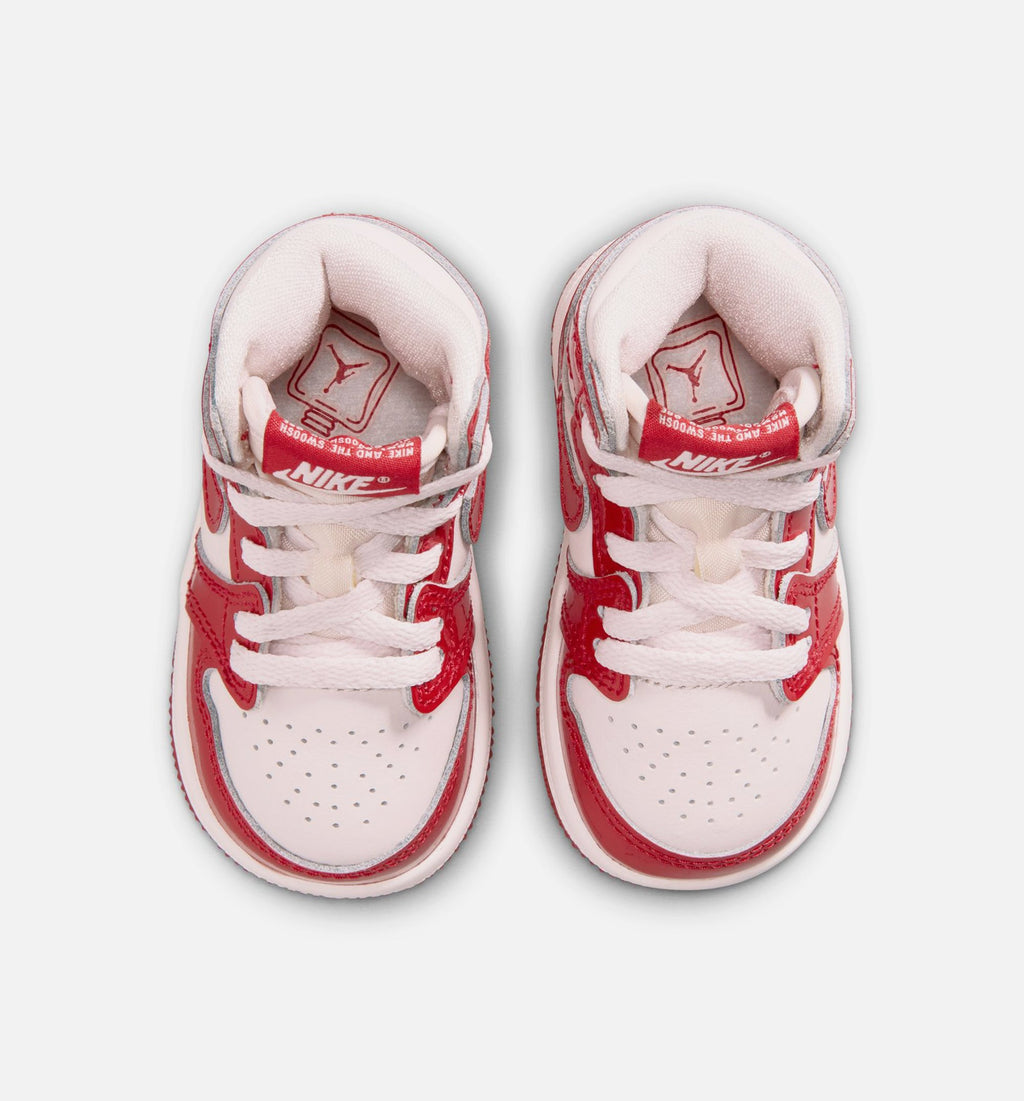 Air Jordan 1 Retro High OG Nails and Grails - 婴幼儿生活方式运动鞋（大学红/金属银）
