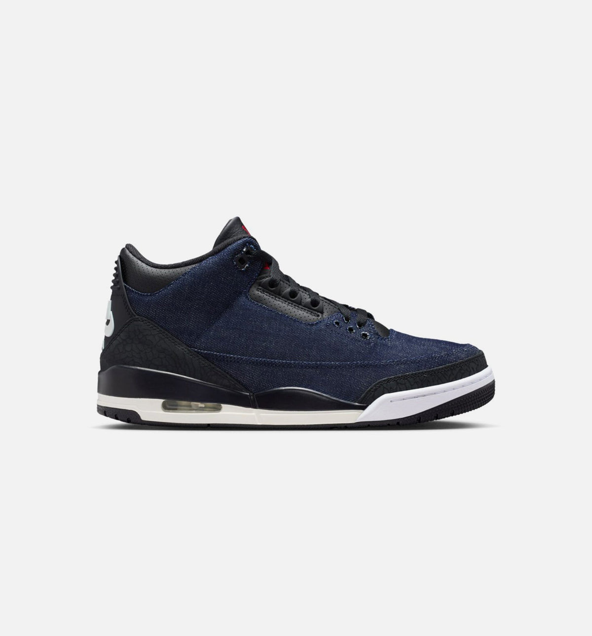 Air Jordan 3 x Levi's Indigo And Gym Red 男款生活方式运动鞋 - 牛仔布/黑色/帆布白